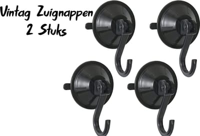 Ophanghaak 4 Stuks - Zuignap Met Haak - Kunststof - 55MM - 4 Stuks - 2kg Draagkracht - Universeel Bruikbaar