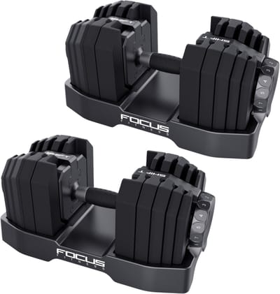 Focus Fitness Shift – Verstelbare dumbbellset – 2x24kg – Ruimtebesparend