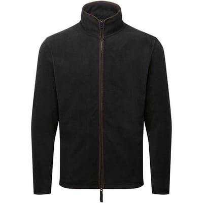 Premier Heren Artisan Fleece Jas (Zwart/Bruin)