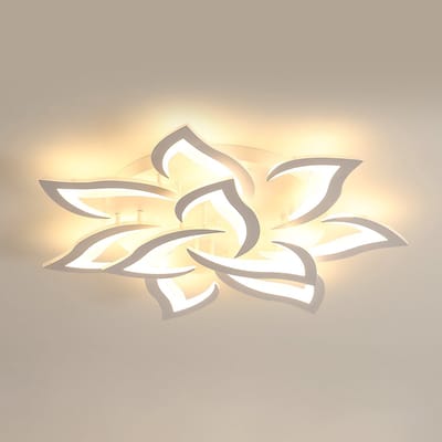 Riserva LED Plafondlamp Modern Design - 60W - 6750 lm - 3000K Warm Wit - Wit - Grote Moderne Plafonnière voor Woonkamer, Eetkamer en Slaapkamer