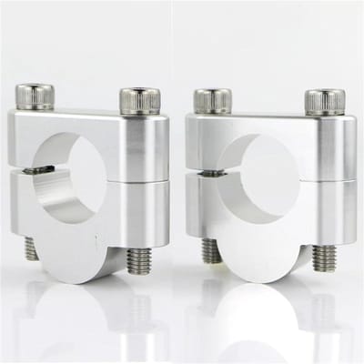 Motorfiets Stuurverhoger - Klem Adapter - Comfortabel Rijden - Ergonomisch Ontwerp - 20mm Verhoging - Zilver