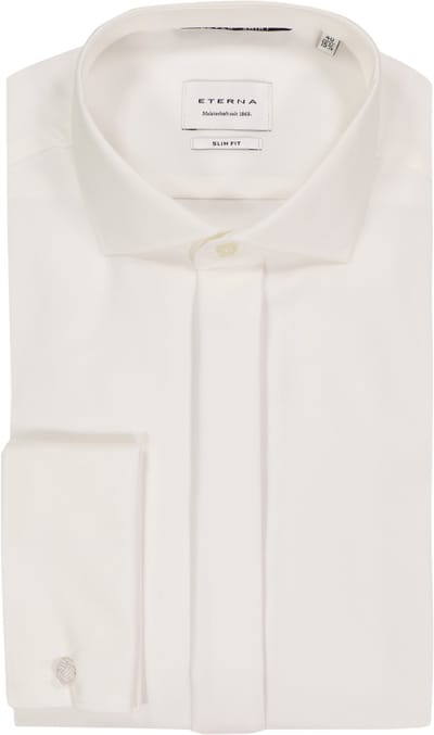 ETERNA slim fit overhemd - twill - ecru - Strijkvrij - Boordmaat: 44 (EU maat: XL)