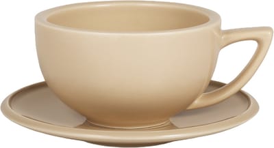 MHW-3BOMBER keramische koffiekop met schotel - 280 ml - hittebestendig porselein - stevig, comfortabel en elegant - geschikt voor koffie & thee