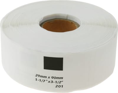 BeMatik - Rol van 400 zelfklevende etiketten compatibel met Brother DK-11201 DK-1201 29x90mm
