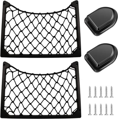 Famanu - Auto opbergnet set van 2 kunststof en nylon voor camper boot en thuis