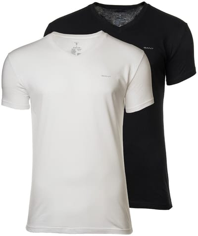 Gant 900012018 Korte Mouwen V-hals Basislaag Zwart XL Man