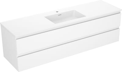 Mexen Orio badkamerkast 160 cm met wastafel Otis, 2 laden, wit mat - 91A10-16047-2-BFF01-W18M01
