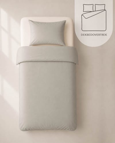 HOOMstyle Dekbedovertrek met kussenslopen - luxe micro Percale - dekbedovertrek - 140x220cm - 1 persoons - Zand