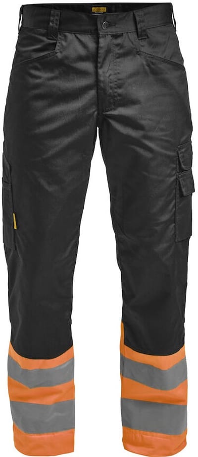 Jobman 2314 Hi-Vis Service Trousers 65231420 - Zwart/Oranje - D100
