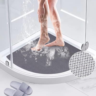 Antislip Douchemattenset, Wasbare en Sneldrogende Badmat voor Binnen, Ideaal voor Ouderen en Voorkomt Schimmel
