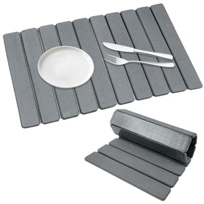Afvoermat 60x40 cm - Kiezelgur - Donkergrijs - Houdt servies hygiënisch en droog - ShopVlot