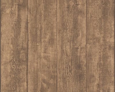 HOUTEN PLANKEN BEHANG | industrieel - Bruin - A.S. Création Elements 2