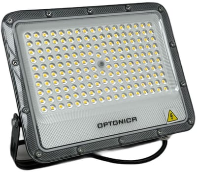 Optonica LED Bouwlamp 100W – 10000lm – 3000K – Zwart – IP65 – Floodlight voor Bouw & Werkplaats