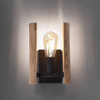 JUST LIGHT. GmbH Wandlamp Log van hout