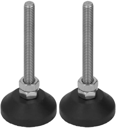 Dailygoods- Meubel Levelers Draaibaar - Verstelbare Voet Pads - Nylon/Rubber - M6 Draad - Ondersteuning tot 10 kg - Hoogte 50 mm - Meubelvoeten