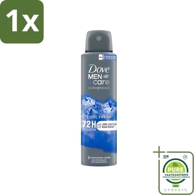 1 x Dove - Deodorant - Men Care Cool Fresh - Verfrissend en langdurige bescherming - 150 ml - Dove Men+Care Cool Fresh - Deodorant Spray - Anti-transpirant - Zweetbehandeling - Frisheid