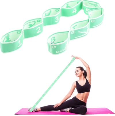 meervoudige elastische yoga-stretchband, flexibele stretchweerstandsbanden, stretchapparatuur voor fysiotherapie, pilates, yoga, dans, gymnastiekoefening (groen)