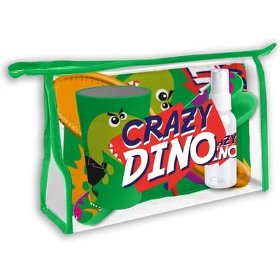 Complete 6-delige toilettas voor kinderen Crazy Dino