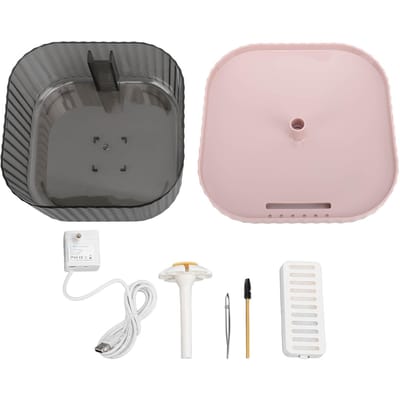 Kattenwaterfontein Slimme Huisdier Elektrische Stromende Waterfontein Automatische Cyclus Water Drinkbak Roze roze