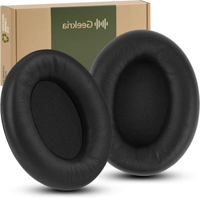 Dailygoods - Geekria Elite vervangende oorkussens van schapenvacht voor Sony WH-1000XM4 (WH1000XM4) hoofdtelefoon, reparatieonderdelen (zwart)