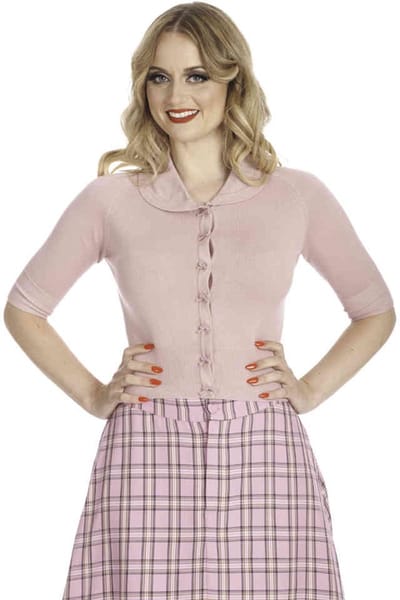 Banned - April Short Sleeve Cardigan - S - Roze