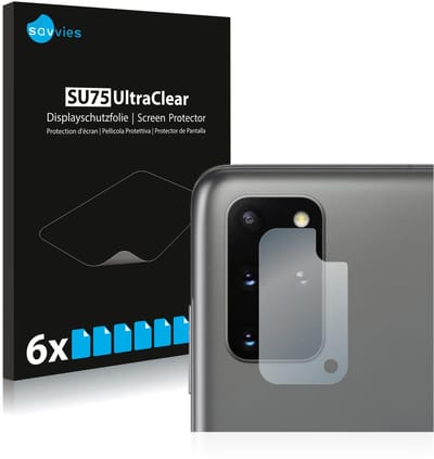 Savvies - Screenprotector voor Samsung Galaxy S20 Plus 5G (ALLEEN Camera Lens) - Folie Beschermfolie transparant 6 Stuks