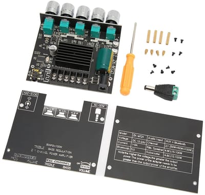 Store_9 - Bluetooth Digitale Eindversterker Module - 2.1 Kanaals Geluid - Compact Ontwerp - 50W Vermogen - Voor Subwoofer Geluid - Ideaal voor Thui...