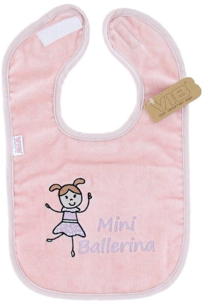 VIB® - Slabber 'Mini Ballerina' rose smoke - Babykleertjes - Baby cadeau - zwangerschap aankondiging - geboorte cadeau