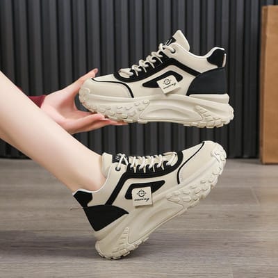 Schoenen Dames Jaar Lente en Herfst Nieuwe Casual Veelzijdige Damesschoenen Student Kleine Witte Schoenen Papa Schoenen Trendy Schoenen 40 white