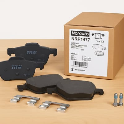 Norauto NRP1477 Remblokken Vooras – Peugeot 206 / Citroën Berlingo / Xsara Picasso – Set van 4 – TRW – R90-gecertificeerd