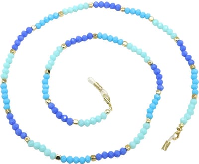 Brillenkoord met Glaskralen - Ketting voor Zonnebril - Blauw