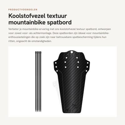 Dailygoods- Spatbord Mountainbike - Flexibel en Duurzaam - Spatborden - MTB Spatbescherming - Achterspatbord - Voor- en Achterspatbord - Hoogwaardig PP-Materiaal - Mudguard