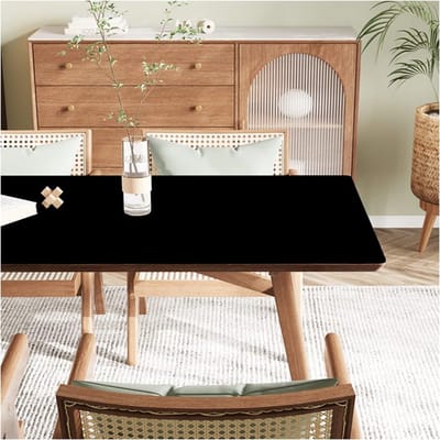 PU Tafelmat - Bureau Onderlegger - Werken Schrijven Eten - Waterdicht Vlekbestendig - 60x130cm - Zwart