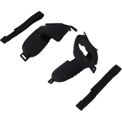 Couvre-poignée pour Oculus Quest 2 Silicone Anti-chute Manchon de poignée VR pour Accessoires Oculus Quest 2 Noir noir