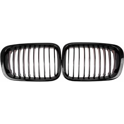 2 pièces de remplacement de calandre de course de calandre de capot de pare-chocs avant pour BMW série 3 E46 4 portes 1998-2001 black