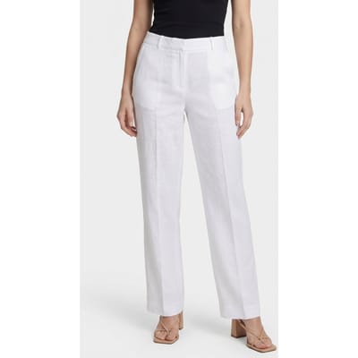Brooks Brothers Front Trousers Linen White Größe: XS | Stoffhosen Outlet | Damen | Weiß