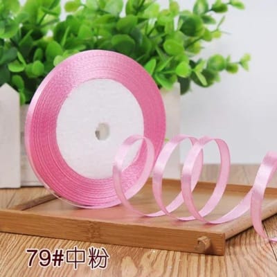25 yards (ca. 7,6 meter) zijden satijnen linten van 6 mm voor knutselprojecten, strikken, handgemaakte cadeauverpakkingen, feestjes, kerst, bruiloften en decoratieve kunstmatige accessoires. 6mm Satin ribbon