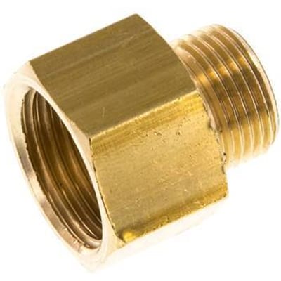 G 1/2'' x G 3/8'' F/M Messing Verloopring 16 Bar [2 Stuks]