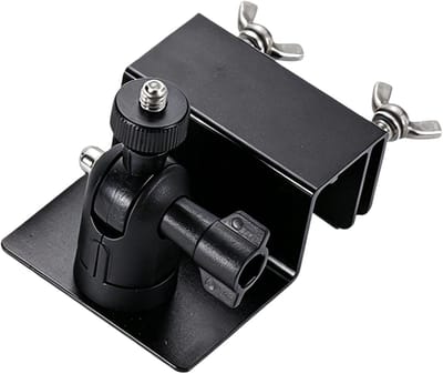 Dakgootbevestiging Camera - Verstelbare Houder - Buitenbeveiliging - Niet-invasieve Plaatsing - 8 x 8 x 6.5 cm - Zwart