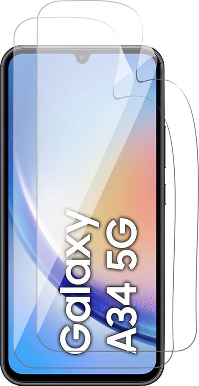 Screenprotector geschikt voor Samsung Galaxy A34 - 2x FlexGuard Screen Protector