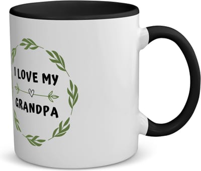 Akyol - i love my grandpa koffiemok - theemok - zwart - Opa - liefste opa - verjaardag - cadeautje voor opa - opa artikelen - kado - geschenk - 350 ML inhoud