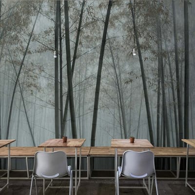 Fotobehang inthebamboo1 DD122100 Livingwalls Walls by Patel 3 Grijs Zwart Antraciet Vlies 270 x 400 cm (4 delen) Fotobehang
