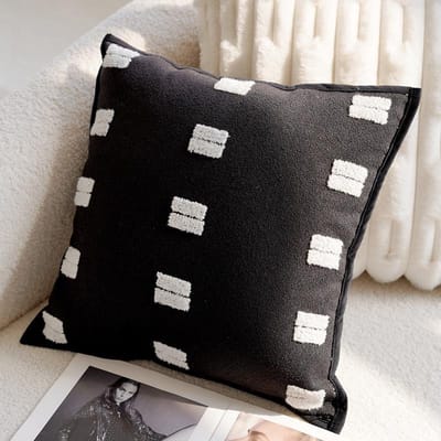Kussenhoes 45x45 Zwart Wit Kleur Kussens Decoratieve Kussensloop voor Bankkussens Luxe Decoratie Huis 45x45cm