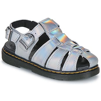 Dr. Martens  Platte sandalen Caarys J Silver Lazer Reflective Metallic