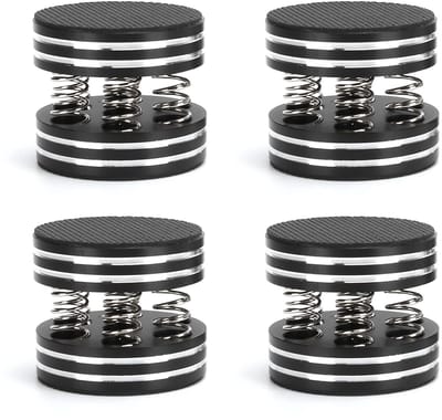 Aluminium Spring Speaker Spikes - 4 Stuks Geluidsisolatie Voeten voor HiFi Versterker, Luidspreker en Platenspeler
