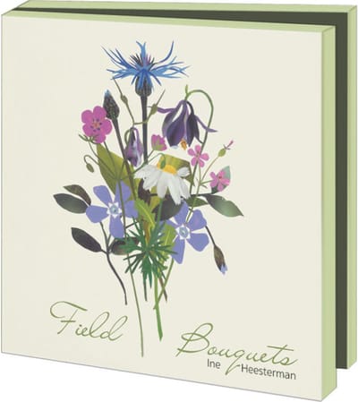 Kaartenmapje met env, vierkant: Field Bouquets, Ine Heesterman