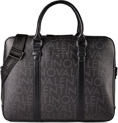 VALENTINO business tas laptoptas met laptopvak King Professional Nero zwart