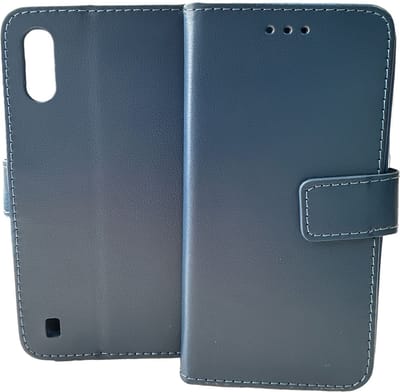 Portemonnee Book Case Hoesje Geschikt voor: Samsung Galaxy A01 - Blauw