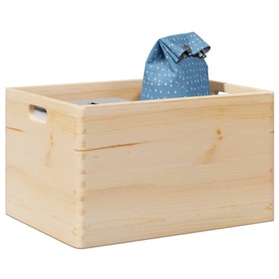 vidaXL - Houten - kist - met - handvatten - 40x30x23 - cm - massief - grenenhout