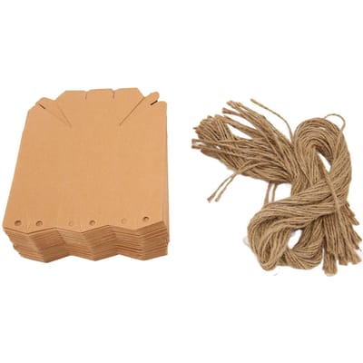 50 Stuks Lantaarn Kraft Cadeaudoos Zeshoekige Papieren Cadeaudoos Kraftpapier Verpakkingsdoos met Touw voor Bruiloft beige
